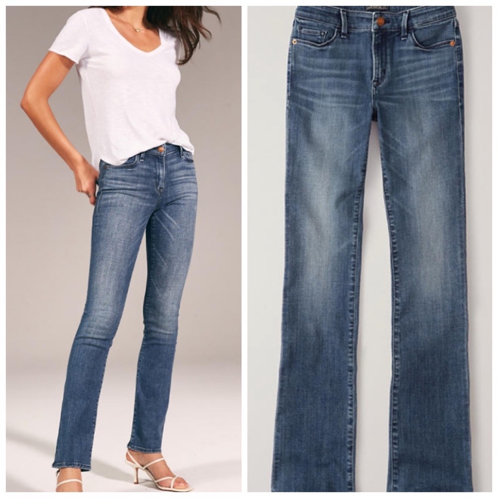 New size 26S medium wash Abercrombie bootcut jeans